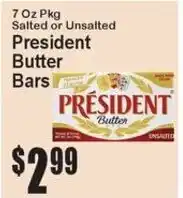 Super Fresh President butter bars offer