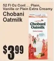 Super Fresh Chobani Oatmilk offer