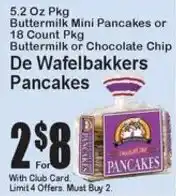Super Fresh De Wafelbakkers pancakes offer
