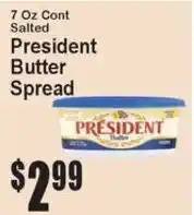 Super Fresh President butter spread offer