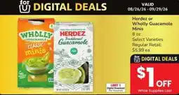 Safeway Herdez or Wholly Guacamole Minis offer