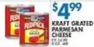 Compare Foods Kraft grated parmesan cheese offer