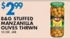 Compare Foods B & G Stuffed Manzanilla Olives Thrown offer