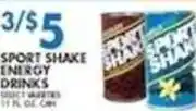 Compare Foods Sport Shake Energy Drinks offer