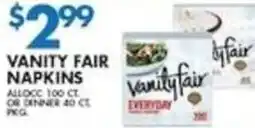 Compare Foods Vanity Fair Napkins offer
