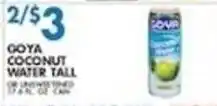 Compare Foods Goya coconut water tall offer