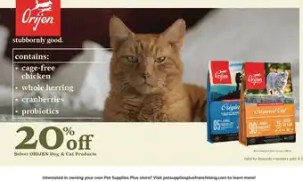 Select Orijen Dog & Cat Products