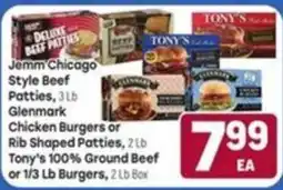 Tony’s Fresh Market Jemm Chicago Style Beef Patties offer