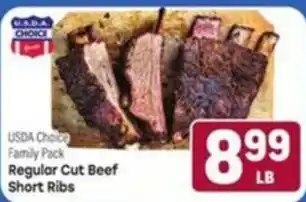 Usda choice regular cut beef short ribs