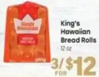 Tony’s Fresh Market King's Hawaiian Bread Rolls offer