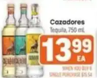 Tony’s Fresh Market Cazadores Tequila offer