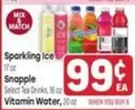 Tony’s Fresh Market Sparkling Ice Snapple Vitamin Water offer