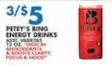 Associated Petey's Bing Energy Drinks offer
