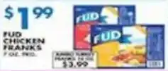 Associated Fud chicken franks offer