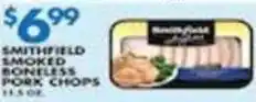 Associated Smithfield smoked boneless pork chops offer