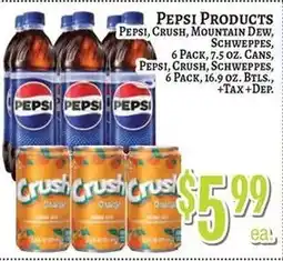 Trade Fair Supermarket Pepsi Products Pepsi, Crush, Mountain Dew, Schweppes offer