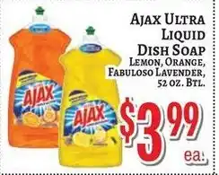 Trade Fair Supermarket Ajax ultra liquid dish soap offer