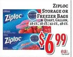 Trade Fair Supermarket Ziploc storage or freezer bags offer