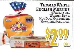 Trade Fair Supermarket Thomas White English Muffins offer
