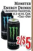 Trade Fair Supermarket Monster energy drinks offer