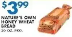 Met Foodmarkets Nature's Own Honey Wheat Bread offer