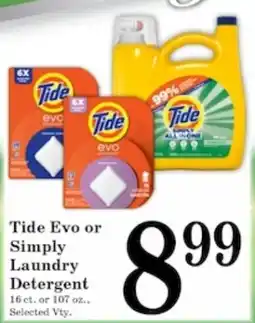 Harvest Foods Tide Evo or Simply Laundry Detergent offer