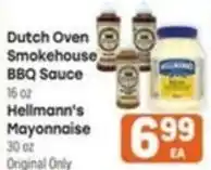 Tony’s Fresh Market Dutch Oven Smokehouse BBQ Sauce, Hellmann's Mayonnaise offer