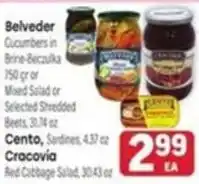 Tony’s Fresh Market Belveder Cucumbers in Brine-Becozka or Mixed Salad or Selected Shredded Beets offer