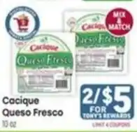 Tony’s Fresh Market Cacique Queso Fresco offer