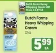 Tony’s Fresh Market Dutch Farms Heavy Whipping Cream offer