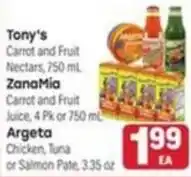 Tony’s Fresh Market Tony's Carrot and Fruit Nectars offer