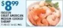 Associated Frozen great american medium cooked shrimp offer