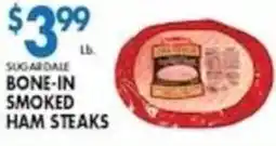 Associated Sugardale bone-in smoked ham steaks offer