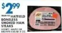 Associated Hatfield boneless smoked ham steaks offer