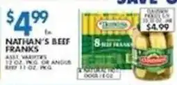 Associated Nathan's beef franks offer