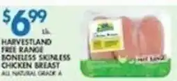 Associated Harvestland free range boneless skinless chicken breast offer
