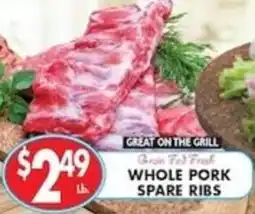 Associated Whole Pork Spare Ribs offer