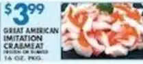 Associated Great american imitation crabmeat offer