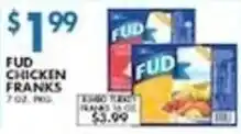 Associated Fud chicken franks offer