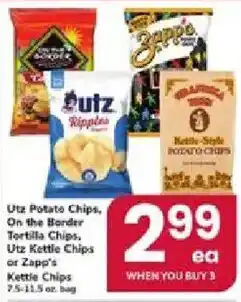 Utz Potato Chips, On the Border Tortilla Chips, Utz Kettle Chips or Zapp's Kettle Chips