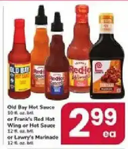 ACME Old Bay Hot Sauce or Frank's Red Hot Wing or Hot Sauce or Lawry's Marinade offer