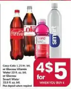 ACME Coca-Cola or Glacera Vitamin Water or Glacera Smart Water offer