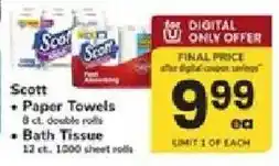 ACME Scott Paper Towels and Bath Tissue offer