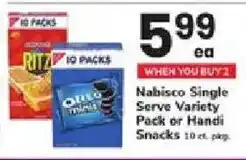 ACME Nabisco Single Serve Variety Pack or Handi Snacks offer