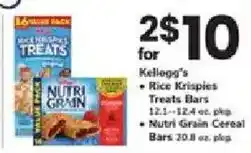 ACME Kellogg's Rice Krispies Treats Bars and Nutri Grain Cereal Bars offer