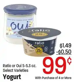 Maceys Ratio or Oui Yogurt offer