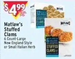 Met Foodmarkets Matlau's Stuffed Clams offer