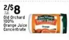 Met Foodmarkets Old Orchard orange juice concentrate offer