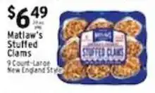 Met Foodmarkets Matlaw's Stuffed Clams offer