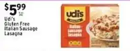 Met Foodmarkets Udi's gluten free italian sausage lasagna offer